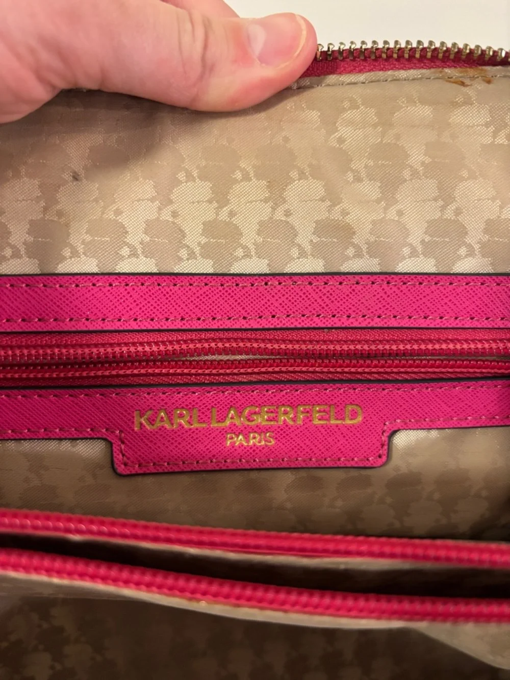 Karl Lagerfeld Paris Pink Handbag - Picture 3 of 6